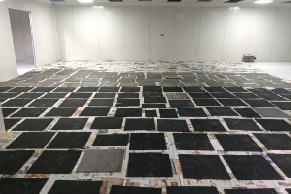 Cleanroom ESD Tiles Prep